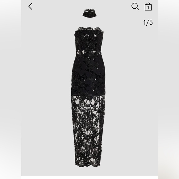 Alice + Olivia Black Lace Dress - Picture 2 of 13